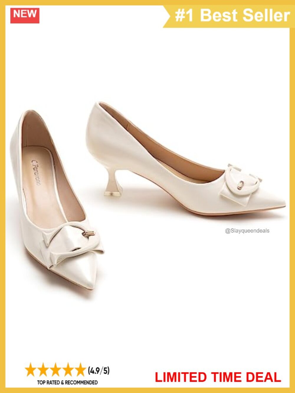 Kitten Heel Pointed Toe Pumps Soft Leather Slip Resistant
